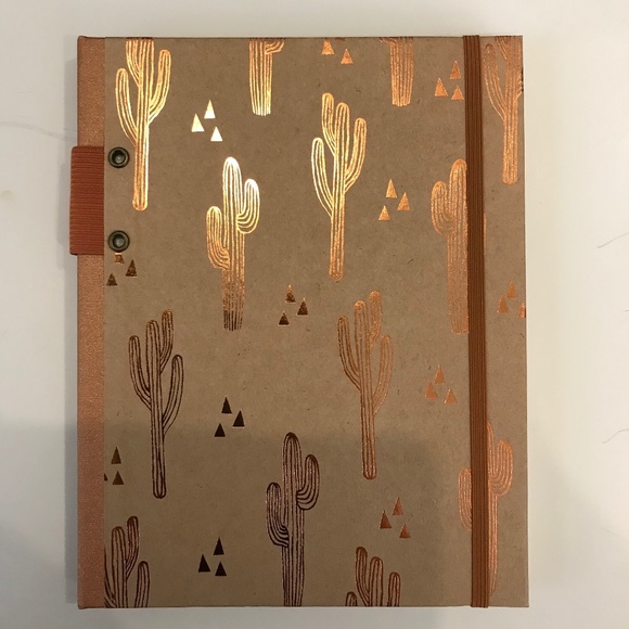 DesignWorks Ink Hard Cover Journal with Pen Holder | Kraft Cactus Cuties - Picture 3 of 3